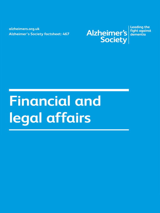 Title details for Alzheimer's Society factsheet 467 by Alzheimer's Society - Available
